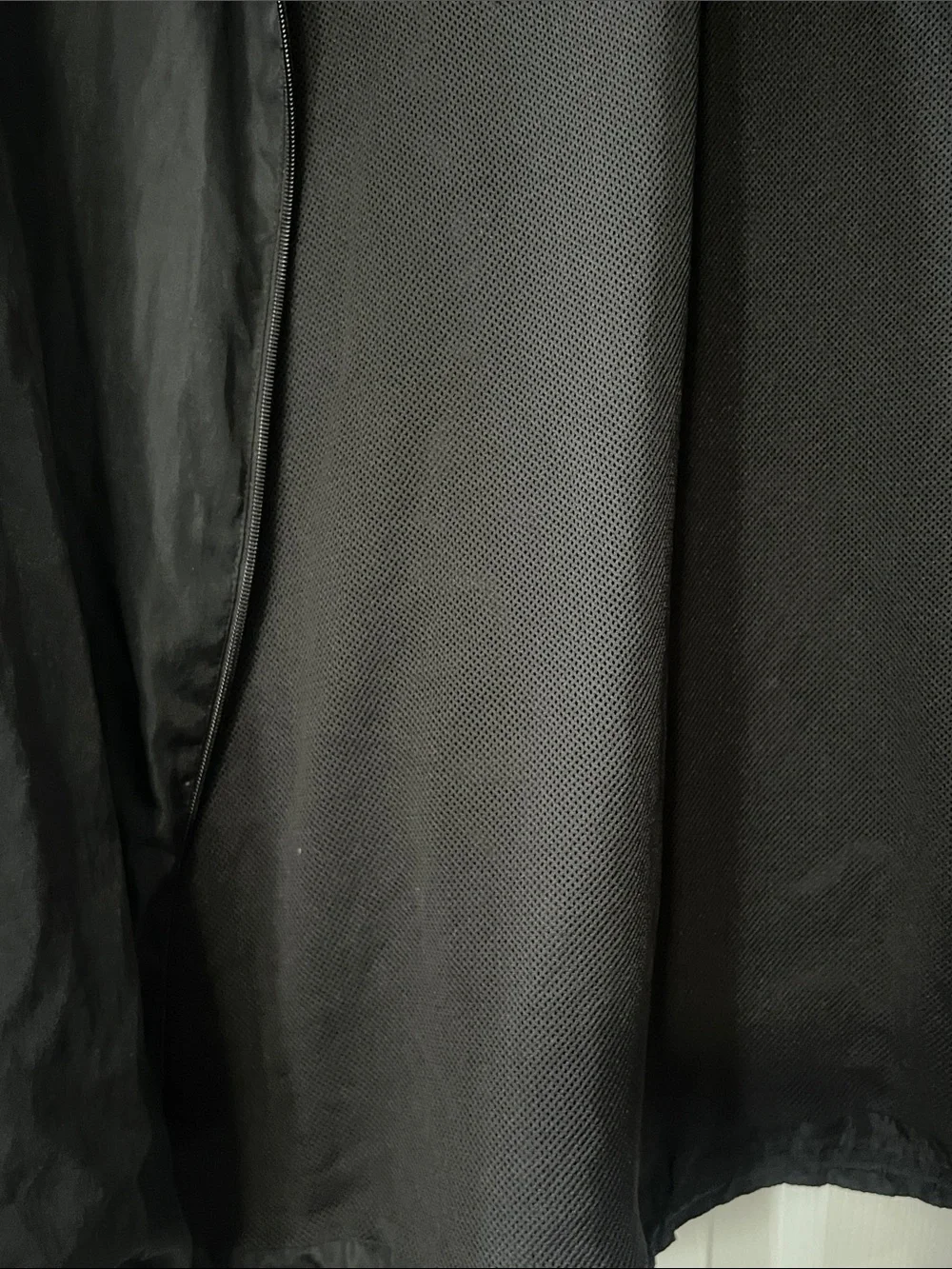Alphalete Black Windbreaker with White Piping Accents